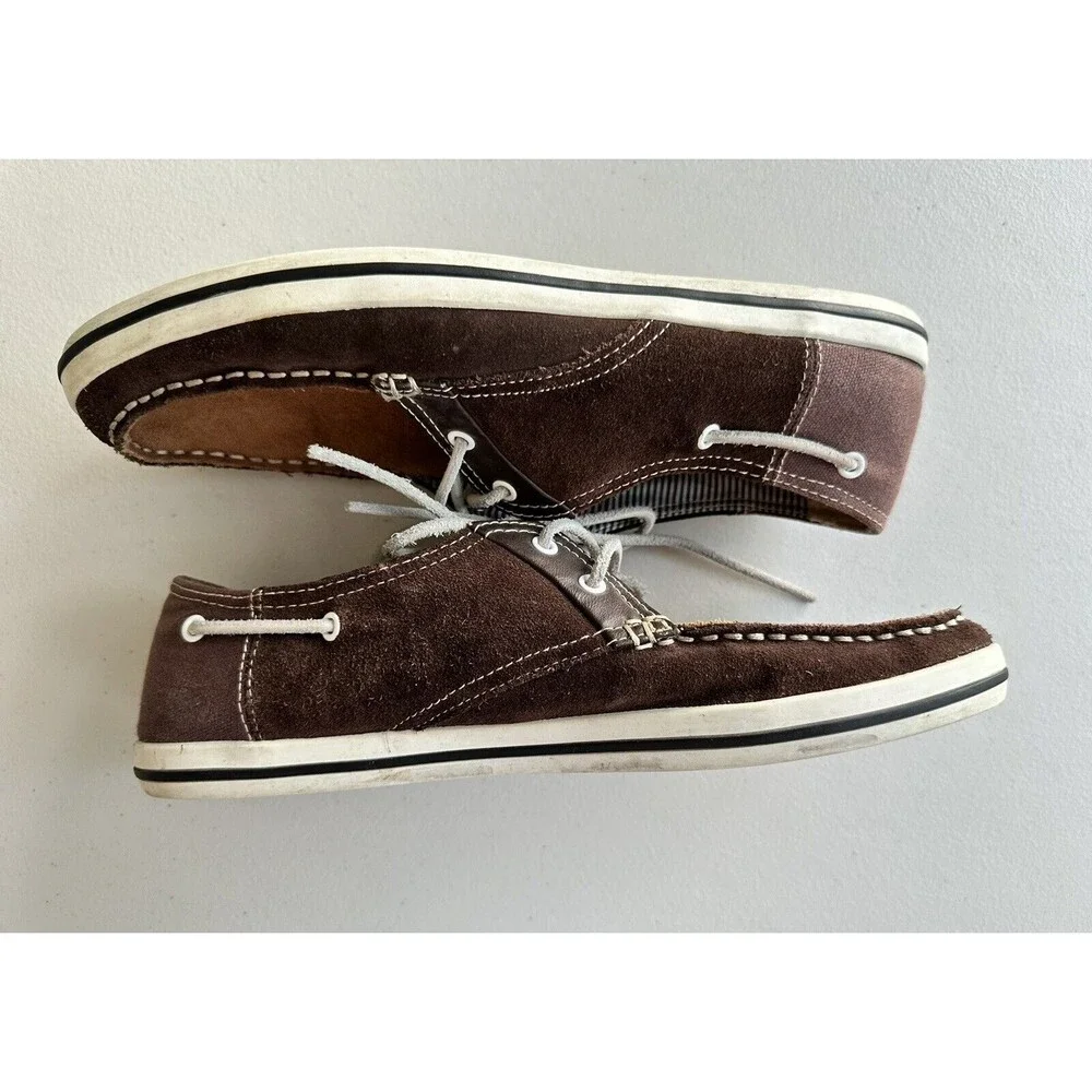 Aldo Boat Shoes Men Size 9 Tan Brown Suede Rapalo-21